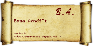 Basa Arnót névjegykártya